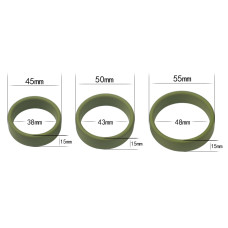 Набор эрекционных колец Power Plus Soft Silicone Pro Ring зеленого цвета