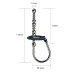 Уретральный буж с двумя кольцами Stainless Steel Penis Plug With Glans Ring