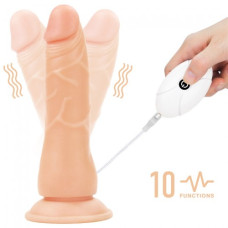 Страпон телесный с вибрацией Vibrating Easy Strapon Set 19 см