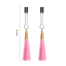 Зажимы для сосков Glamor Tassel Nipple Clamp Pink