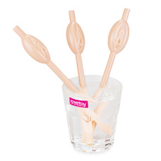 Трубочки бежевые Original Pussy Straws 9 шт