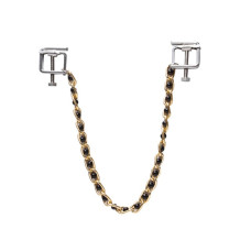 Квадратные зажимы с цепочкой Gold and Black