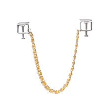 Квадратные зажимы с цепочкой Gold and Yellow