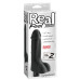 Черный вибратор с мошонкой Lifelike Toyz