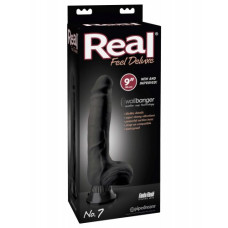 Фаллоимитатор с вибрацией Real Feel Deluxe No.7 Black 28 см