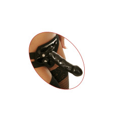 Страпон на поясе с регулируемыми ремешками FFS Garter Belt Strap-On