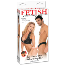 Универсальный страпон FFS For Him or Her Hollow Strap-On - Flesh