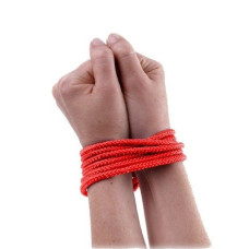 Бондажная верёвка FF Mini Silk Rope красная 183 см