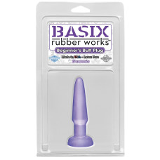 Анальная пробка Basix Rubber Works Beginners Butt Plug Purple