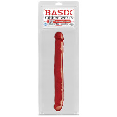 Двухсторонний фаллоимитатор Basix Rubber Works 12 Double Dong Red