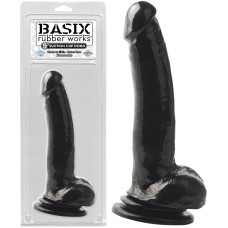 Фаллоимитатор с мошонкой на присоске Basix Rubber Works 9
