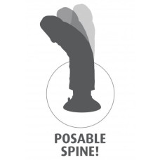 Черный вибратор с присоской King Cock Vibrating Cock with Balls Black 21 см
