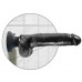 Черный вибратор с присоской King Cock Vibrating Cock with Balls Black 21 см