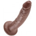 Реалистичный фаллоимитатор мулат на присоске King Cock Brown 18 см
