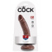 Реалистичный фаллоимитатор мулат на присоске King Cock Brown 18 см