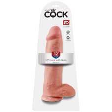 Фаллоимитатор King Cock 12 Cock with Balls Flesh