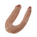 Двойной фаллоимитатор King Cock U-Shaped Small Double Trouble Tan