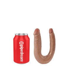 Двойной фаллоимитатор King Cock U-Shaped Small Double Trouble Tan
