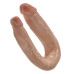 Двойной фаллоимитатор King Cock U-Shaped Small Double Trouble Tan