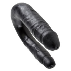 Двойной фаллоимитатор King Cock U-Shaped Small Double Trouble Black