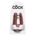 Двойной фаллоимитатор King Cock U-Shaped Medium Double Trouble Brown