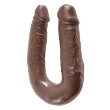 Двойной фаллоимитатор King Cock U-Shaped Medium Double Trouble Brown