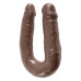 Двойной фаллоимитатор King Cock U-Shaped Medium Double Trouble Brown