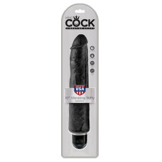 Черный вибратор-реалистик 10 Vibrating Stiffy