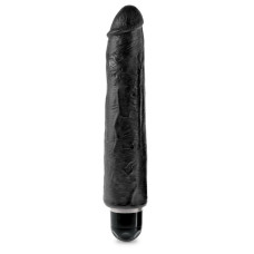 Черный вибратор-реалистик 10 Vibrating Stiffy