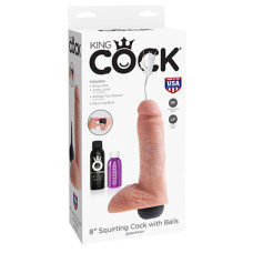Фаллоимитатор с имитацией семяизвержения King Cock 8
