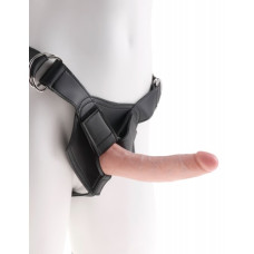 Страпон на виниловых трусиках King Cock Strap-on Harness 7 in Cock 18 см