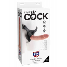 Страпон на виниловых трусиках King Cock Strap-on Harness 7 in Cock 18 см