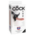 Телесный страпон на трусиках King Cock Strap-on Harness w 8 in Cock 20,3 см
