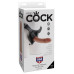 Страпон на виниловых трусиках King Cock Strap-on Harness w 8 Cock Tan