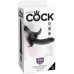 Страпон Harness со съемной черной насадкой King Cock 23 см