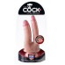 Двойной фаллоимитатор с присоской King Cock Plus Dual Density Double Penetrator