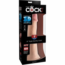 Большой фаллоимитатор без мошонки на присоске King Cock Plus Triple Density 25 см