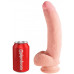 Изогнутый фаллоимитатор на присоске King Cock Triple Density Cock with Balls Light 26 см