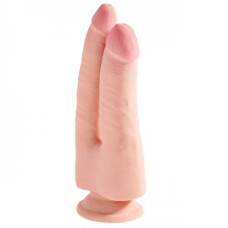 Двойной фаллос с присоской King Cock Triple Density Double Penetration 24 см