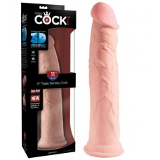 Большой фаллоимитатор на присоске King Cock Plus Triple Density 29 см