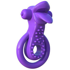 Двойное эрекционное кольцо с вибрацией Fantasy C-Ringz Lovely Licks Couples Ring