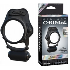 Двойное эрекционное кольцо с вибрацией Fantasy C-Ringz Rock Hard Vibrating Ring