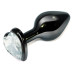 Анальная пробка Rosebud Heart Metal Plug(Clear) S
