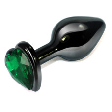 Анальная пробка Rosebud Heart Metal Plug(Green) S