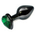 Анальная пробка Rosebud Heart Metal Plug(Green) S