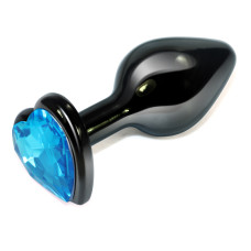 Анальная пробка Rosebud Heart Metal Plug(Blue) S