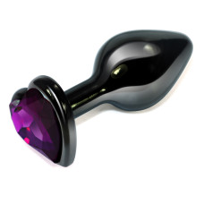 Анальная пробка Rosebud Heart Metal Plug(Purple) S