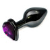 Анальная пробка Rosebud Heart Metal Plug(Purple) S