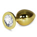 Анальная пробка Gold Clear Rosebud L
