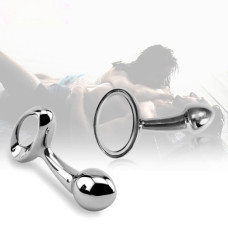 Aнальная втулка серебристая Medium Luxury Metal Butt Plug